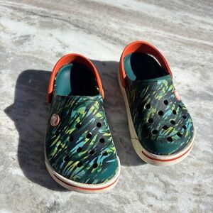 CROCS Kids Water Shoes - Vibrant Green and Orange